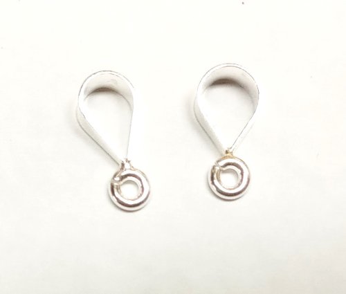 Judy Larson's Split Bead Earrings - Adjusting the Bail Opening, Contemporary Wire Jewelry, Filing, Finishing, , sanding, filing, polishing,  this bail is open making it easy to use
